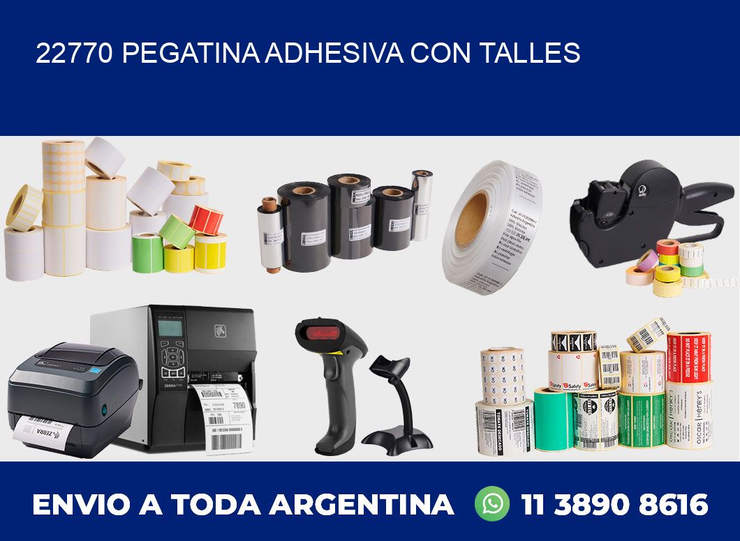 22770 PEGATINA ADHESIVA CON TALLES