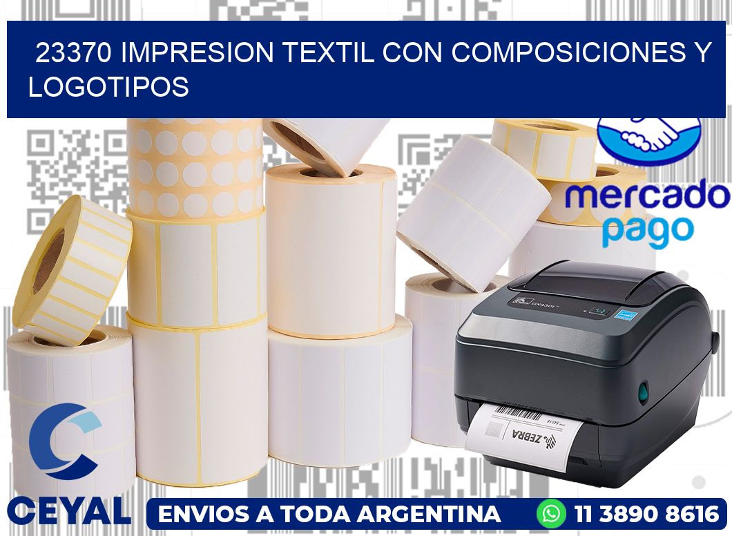 23370 IMPRESION TEXTIL CON COMPOSICIONES Y LOGOTIPOS