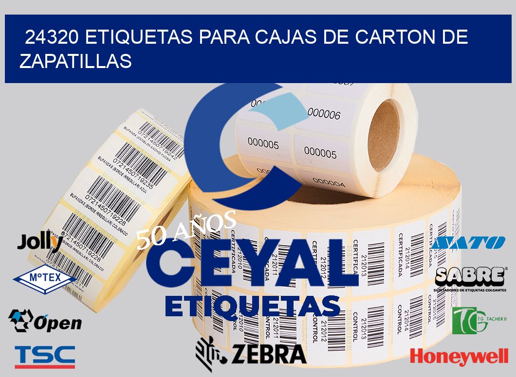 24320 ETIQUETAS PARA CAJAS DE CARTON DE ZAPATILLAS