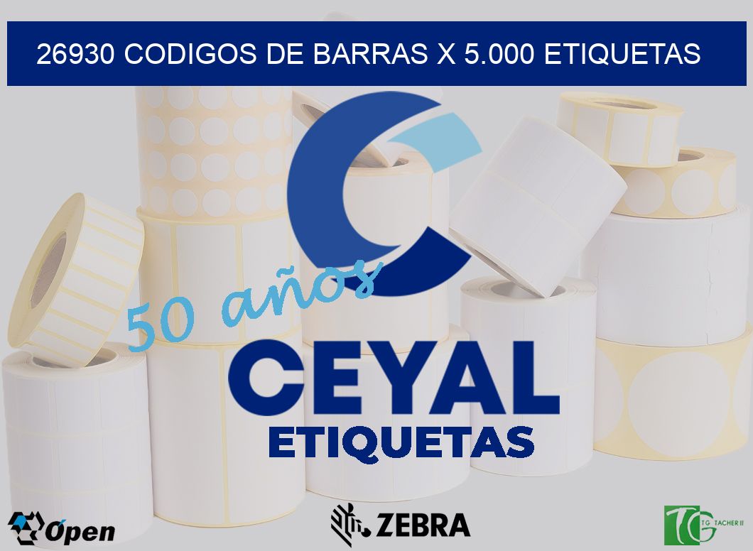 26930 codigos de barras x 5.000 etiquetas