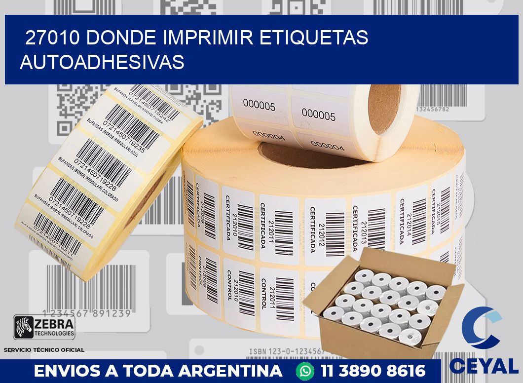 27010 DONDE IMPRIMIR ETIQUETAS AUTOADHESIVAS