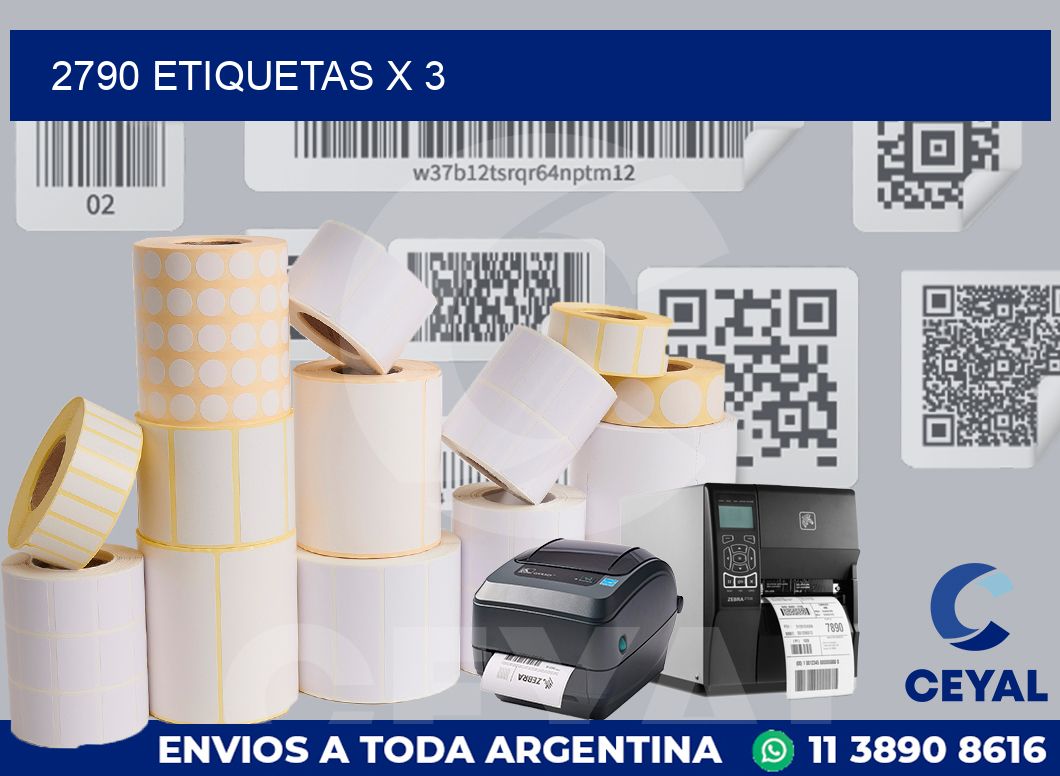 2790 Etiquetas x 3