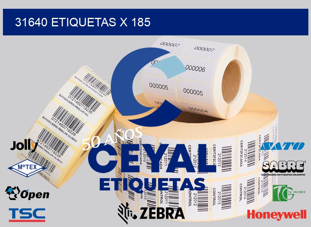 31640 Etiquetas x 185