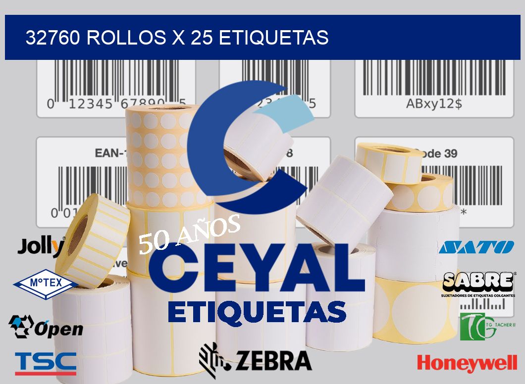 32760 Rollos x 25 etiquetas