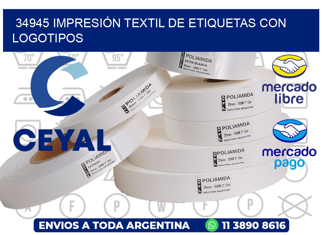 34945 IMPRESIÓN TEXTIL DE ETIQUETAS CON LOGOTIPOS