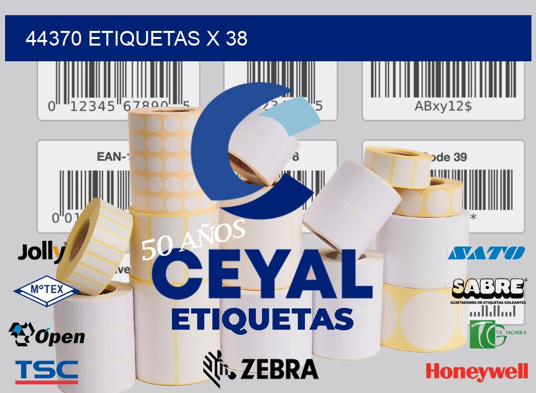 44370 Etiquetas x 38