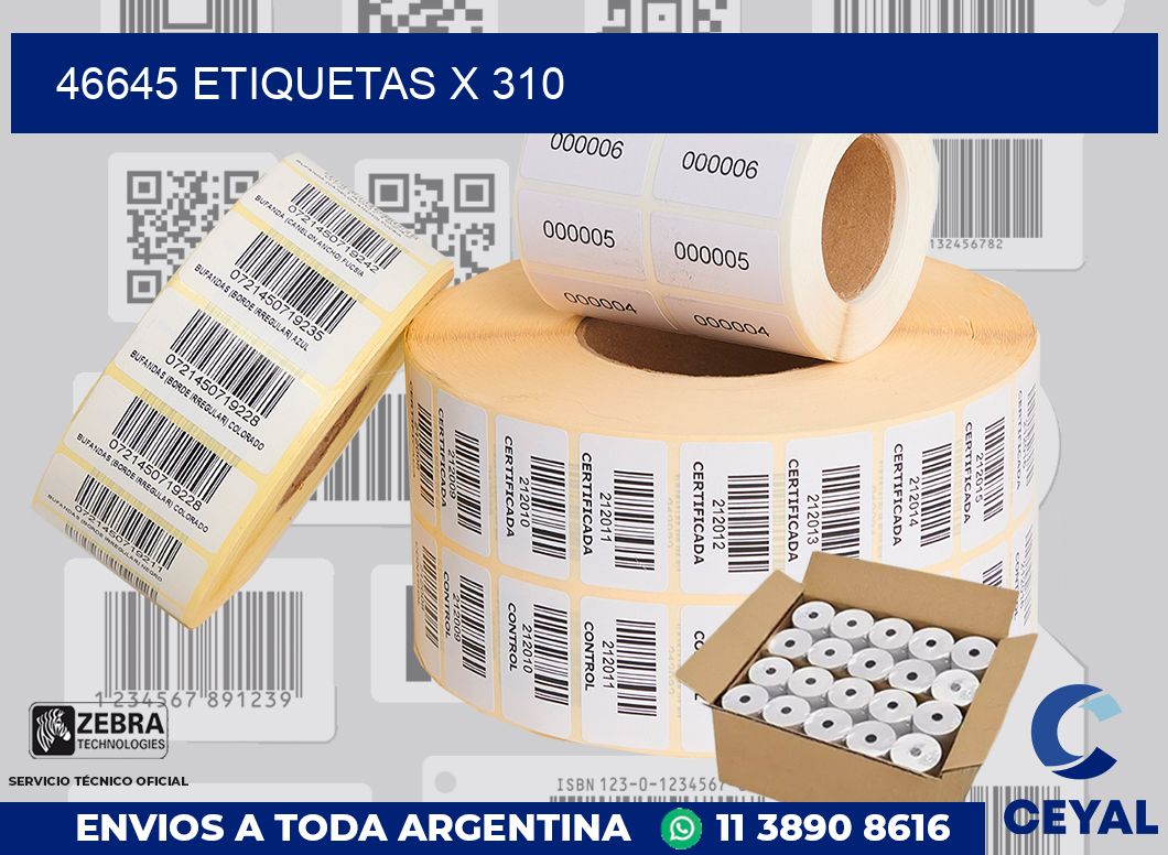46645 Etiquetas x 310
