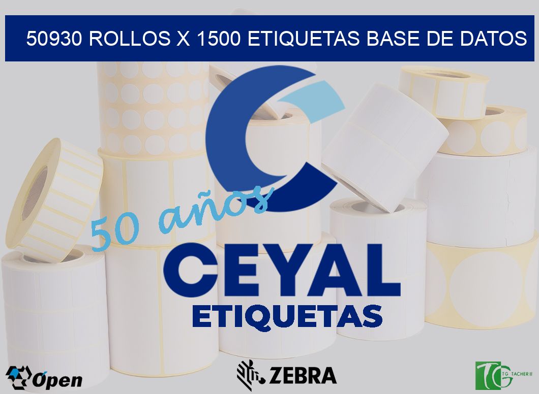 50930 Rollos x 1500 etiquetas base de datos