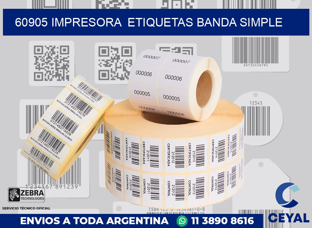 60905 impresora  etiquetas banda simple