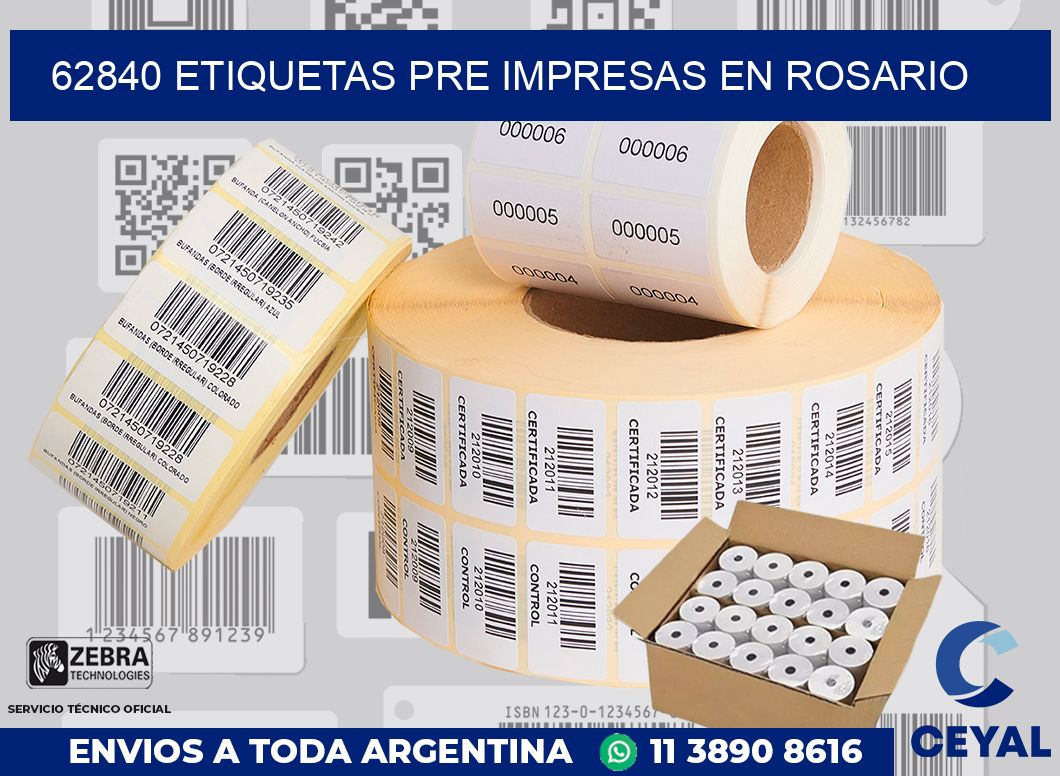62840 ETIQUETAS PRE IMPRESAS EN ROSARIO