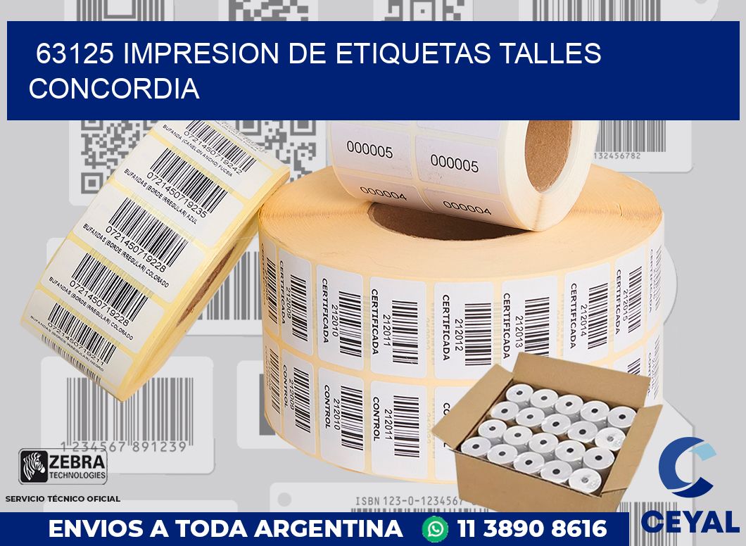 63125 IMPRESION DE ETIQUETAS TALLES CONCORDIA