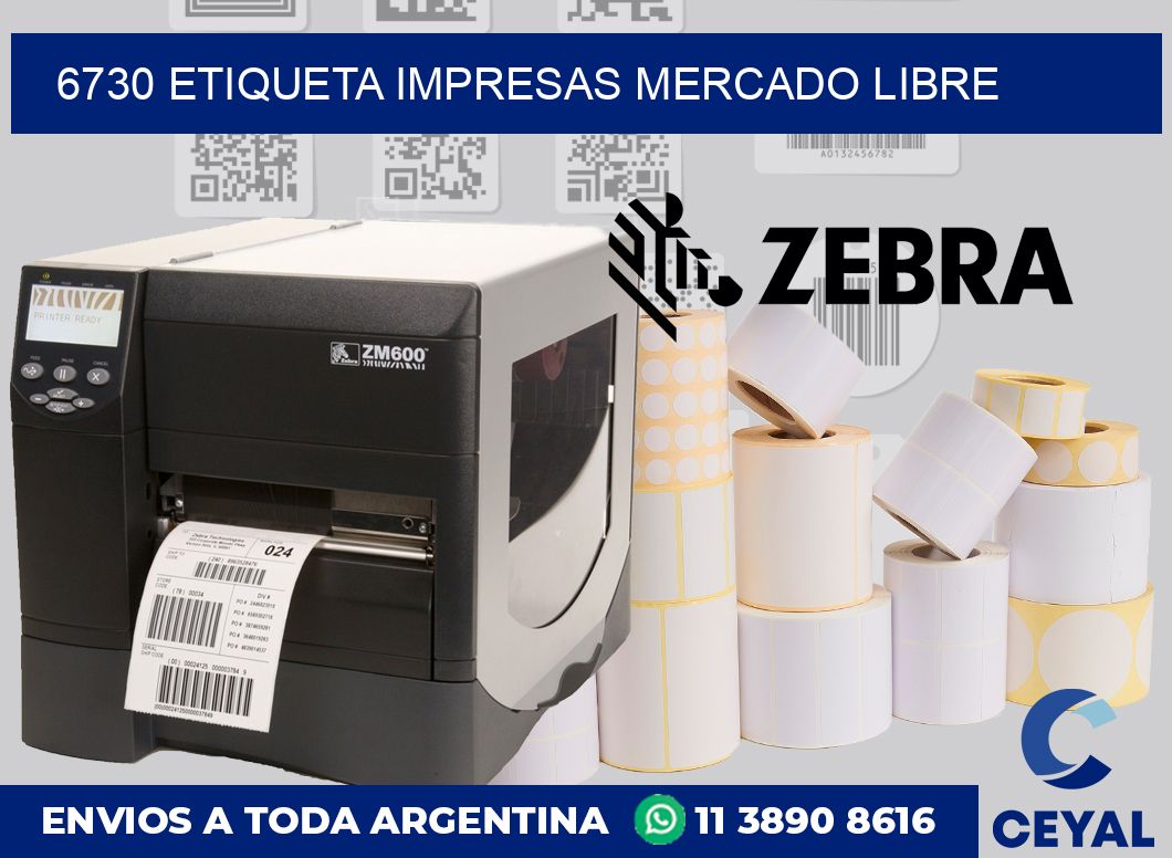 6730 ETIQUETA IMPRESAS MERCADO LIBRE