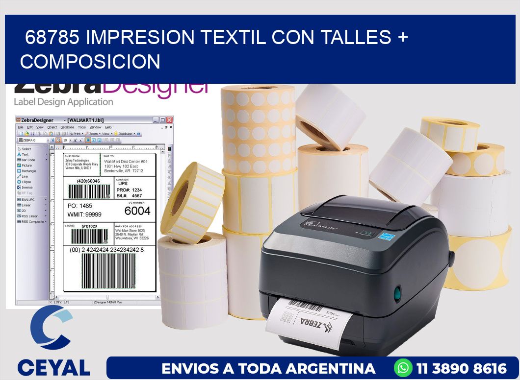 68785 IMPRESION TEXTIL CON TALLES + COMPOSICION