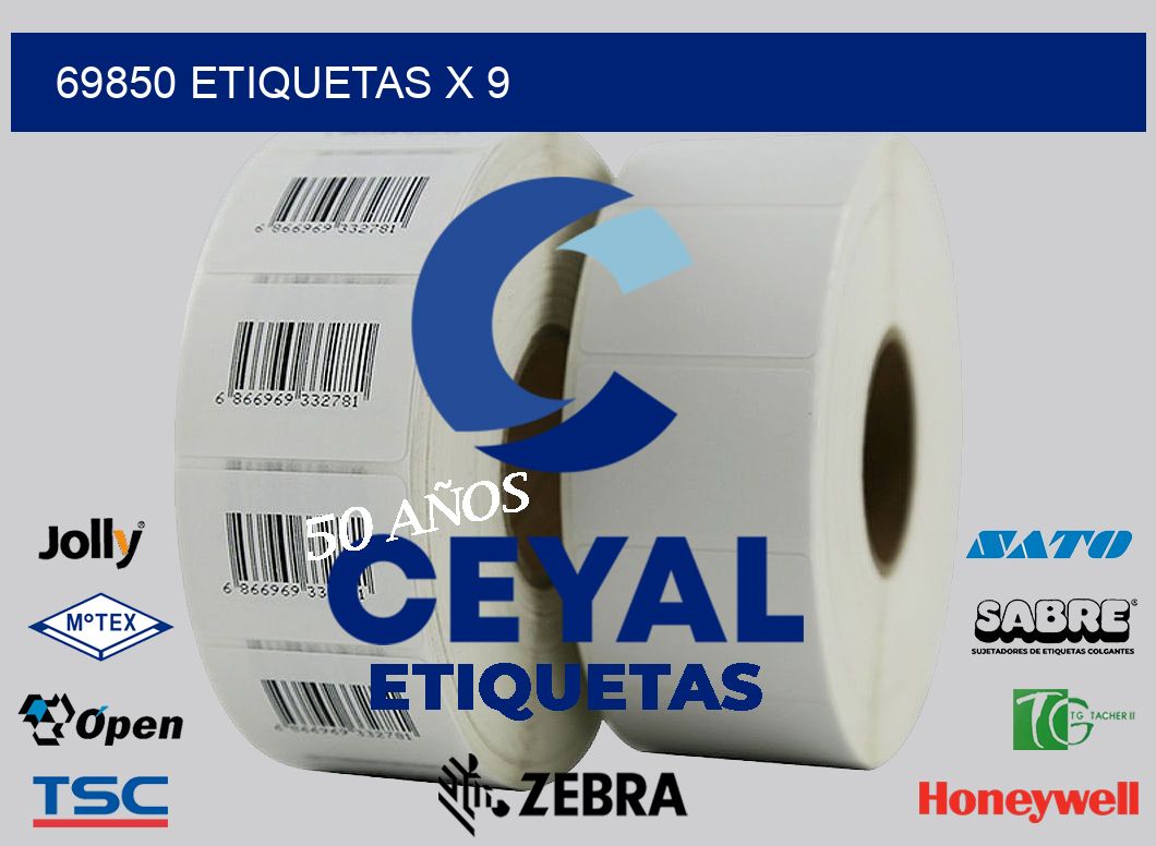 69850 Etiquetas x 9