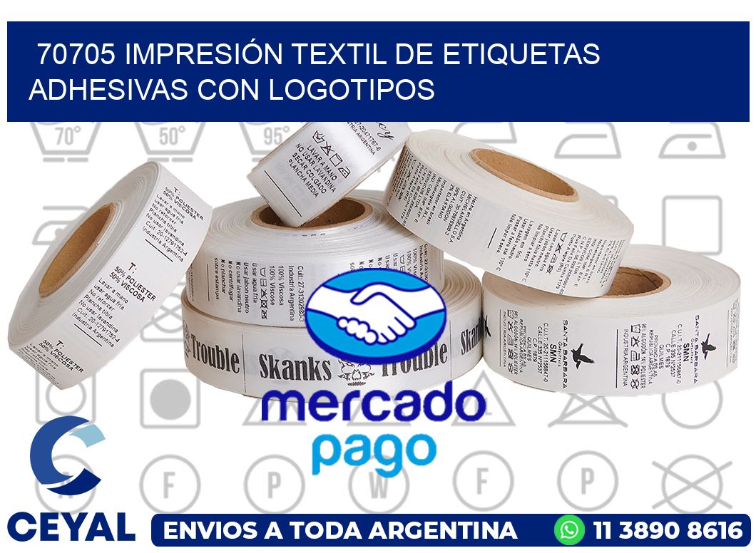 70705 IMPRESIÓN TEXTIL DE ETIQUETAS ADHESIVAS CON LOGOTIPOS