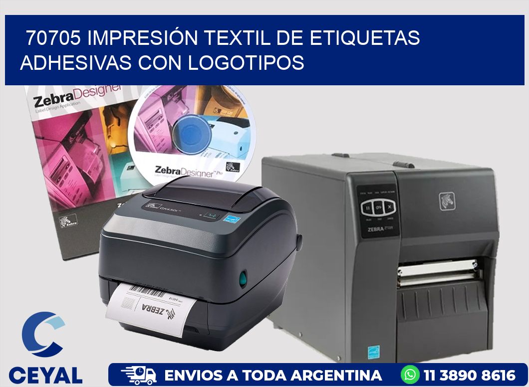 70705 IMPRESIÓN TEXTIL DE ETIQUETAS ADHESIVAS CON LOGOTIPOS