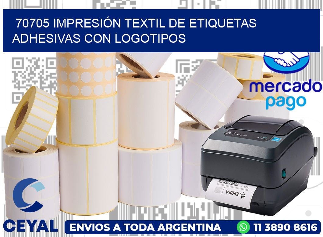 70705 IMPRESIÓN TEXTIL DE ETIQUETAS ADHESIVAS CON LOGOTIPOS