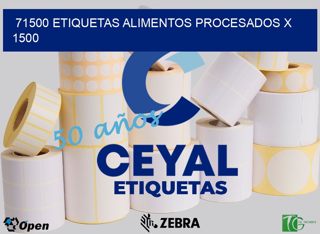 71500 etiquetas alimentos procesados x 1500