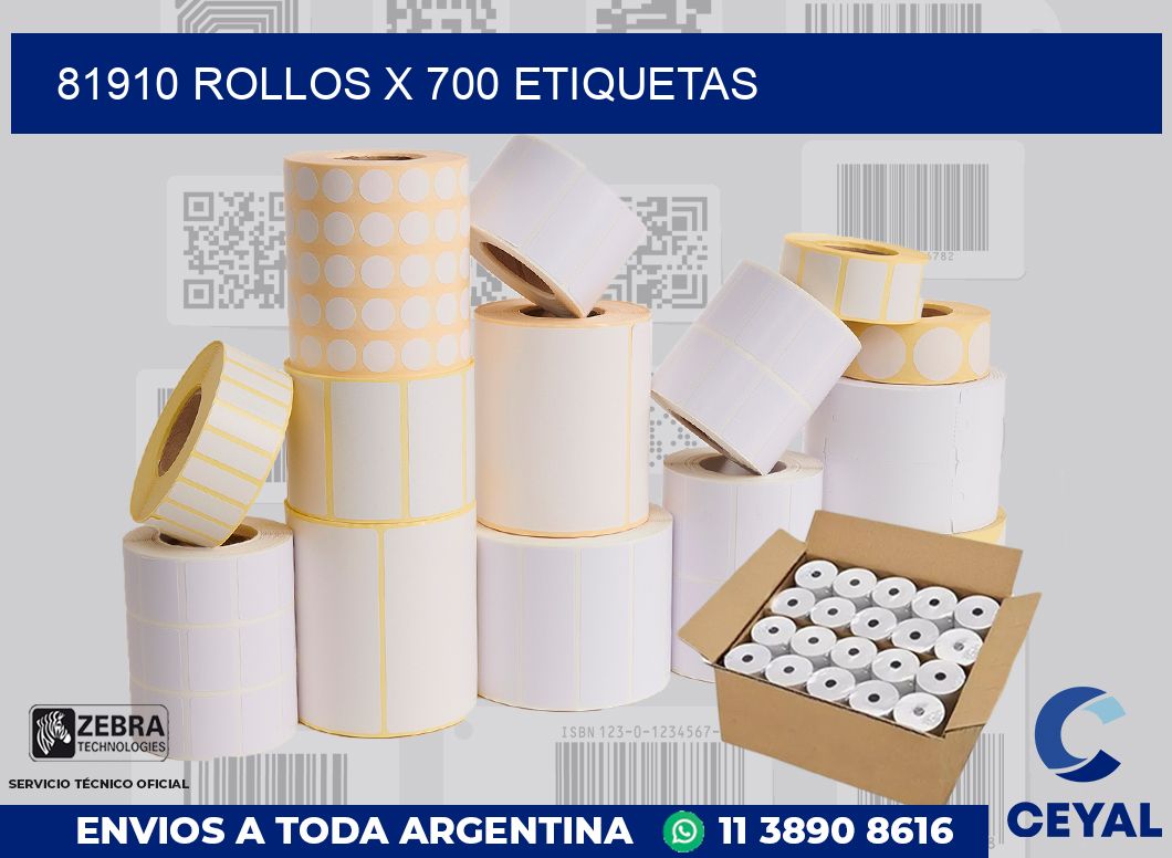 81910 Rollos x 700 etiquetas