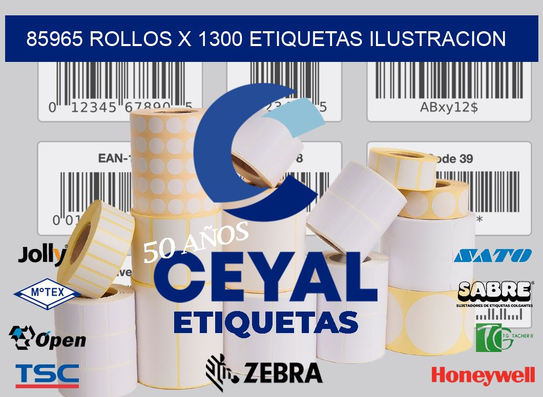 85965 Rollos x 1300 etiquetas ilustracion