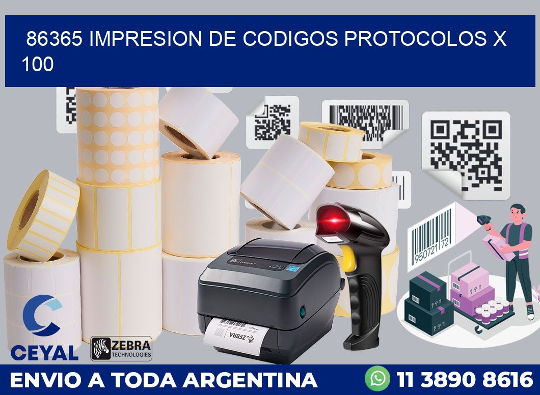 86365 impresion de codigos protocolos x 100