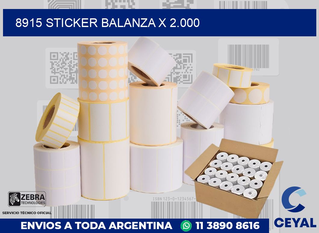 8915 sticker balanza x 2.000
