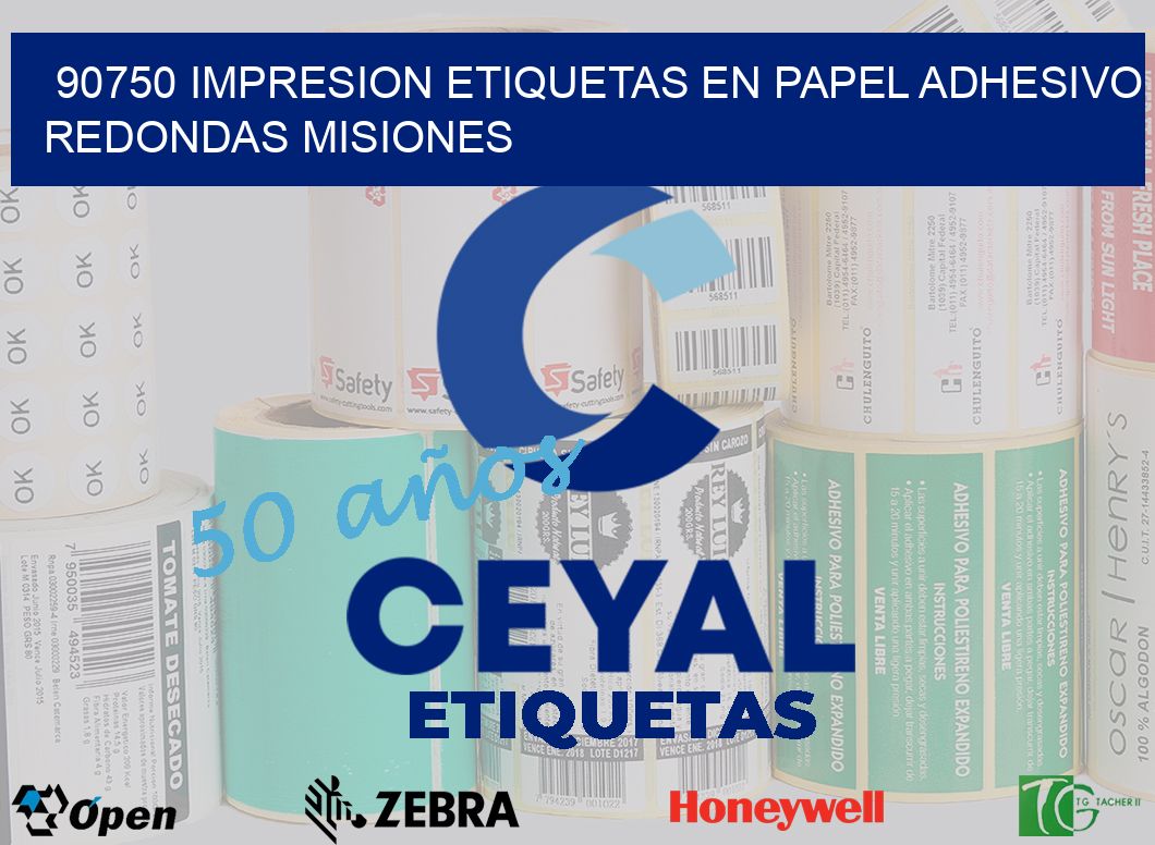 90750 IMPRESION ETIQUETAS EN PAPEL ADHESIVO REDONDAS MISIONES