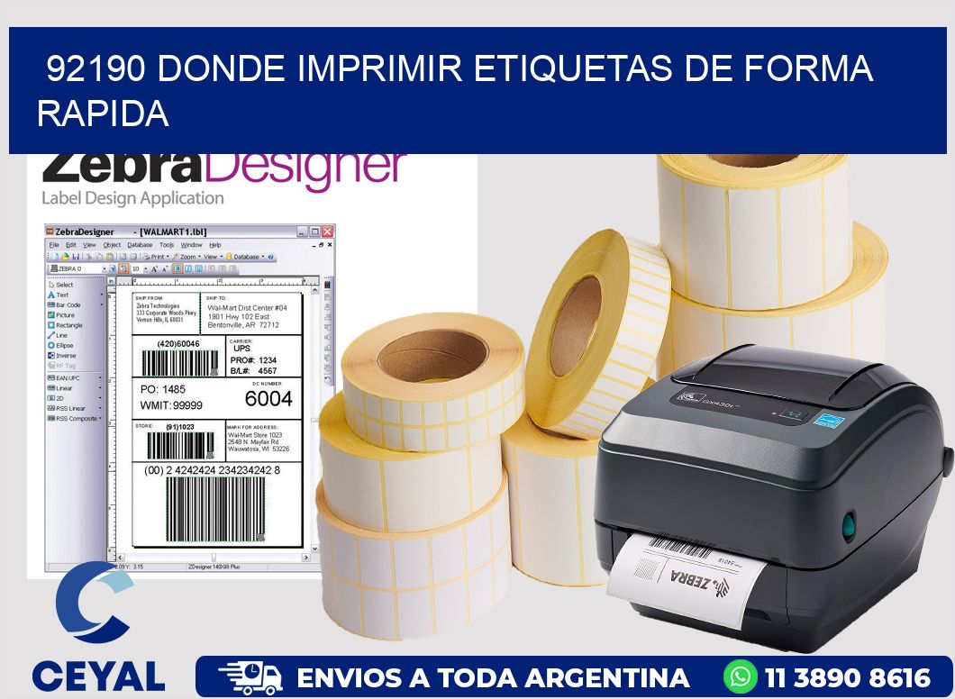 92190 DONDE IMPRIMIR ETIQUETAS DE FORMA RAPIDA