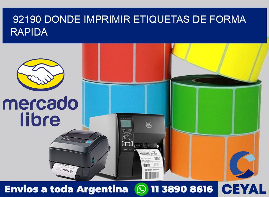 92190 DONDE IMPRIMIR ETIQUETAS DE FORMA RAPIDA