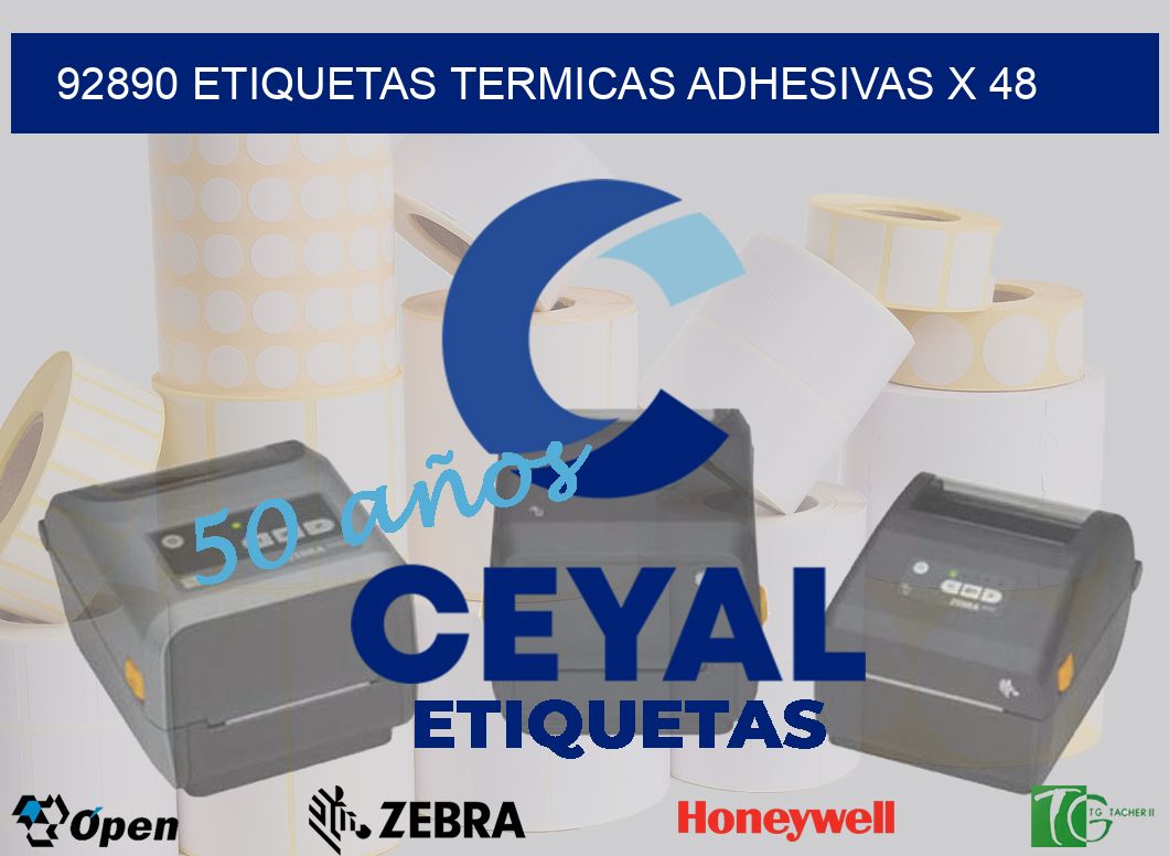 92890 etiquetas termicas adhesivas x 48