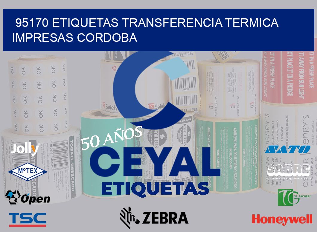 95170 ETIQUETAS TRANSFERENCIA TERMICA IMPRESAS CORDOBA