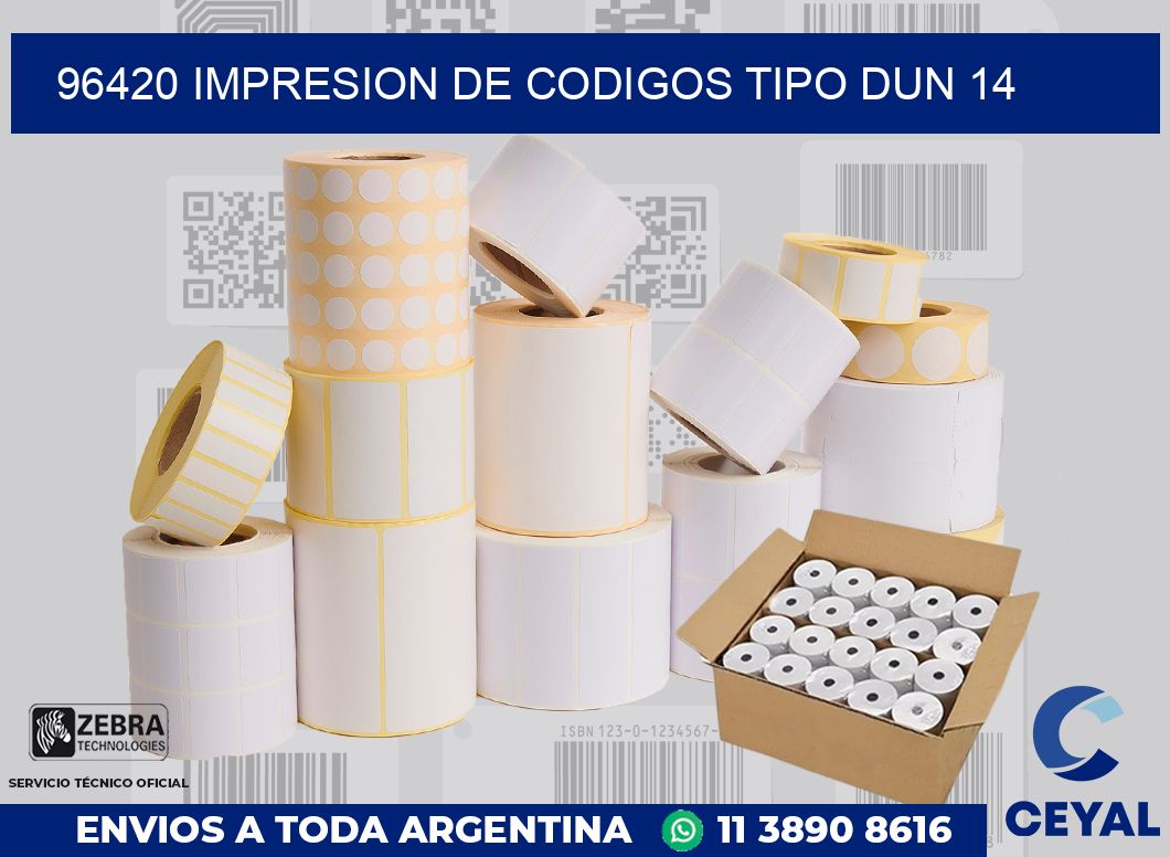 96420 IMPRESION DE CODIGOS TIPO DUN 14