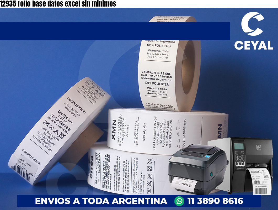 12935 rollo base datos excel sin minimos