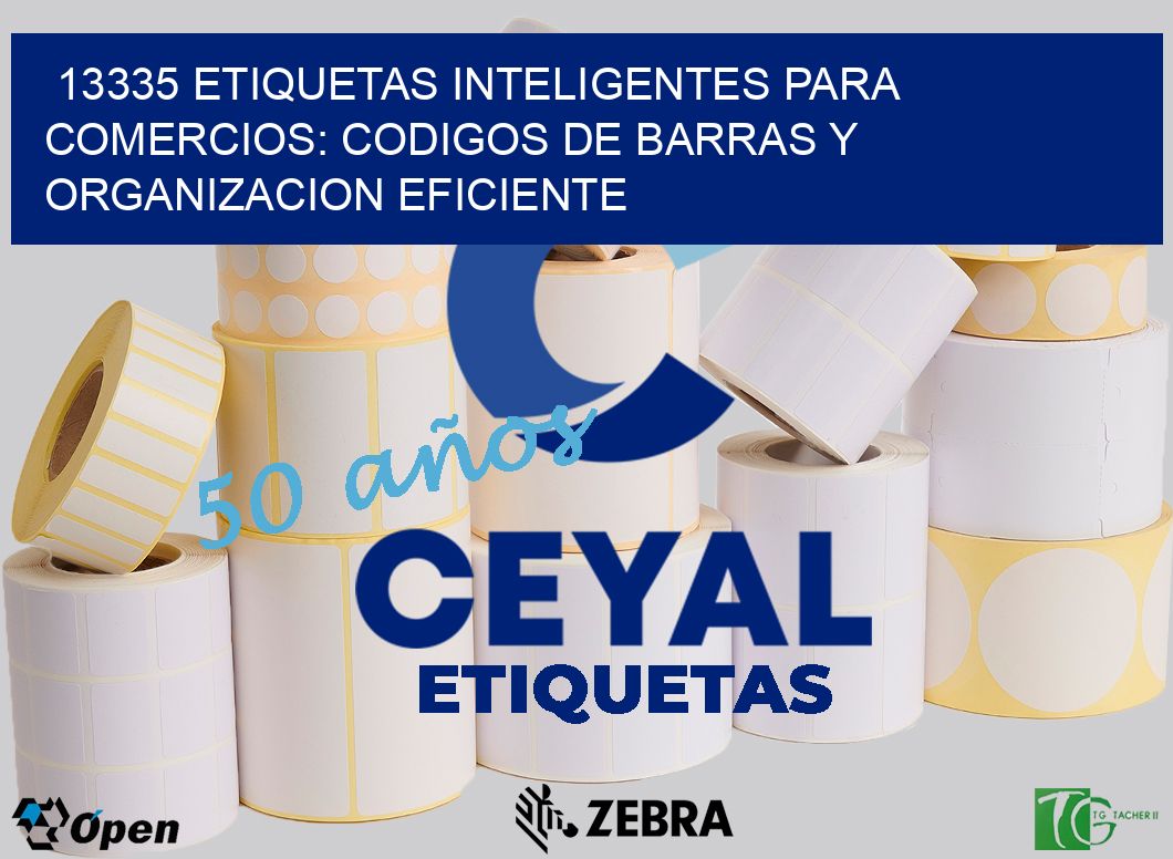 13335 ETIQUETAS INTELIGENTES PARA COMERCIOS: CODIGOS DE BARRAS Y ORGANIZACION EFICIENTE