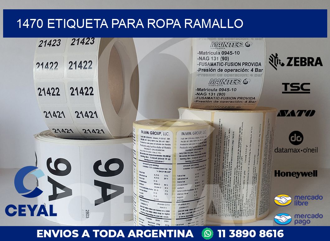 1470 ETIQUETA PARA ROPA RAMALLO
