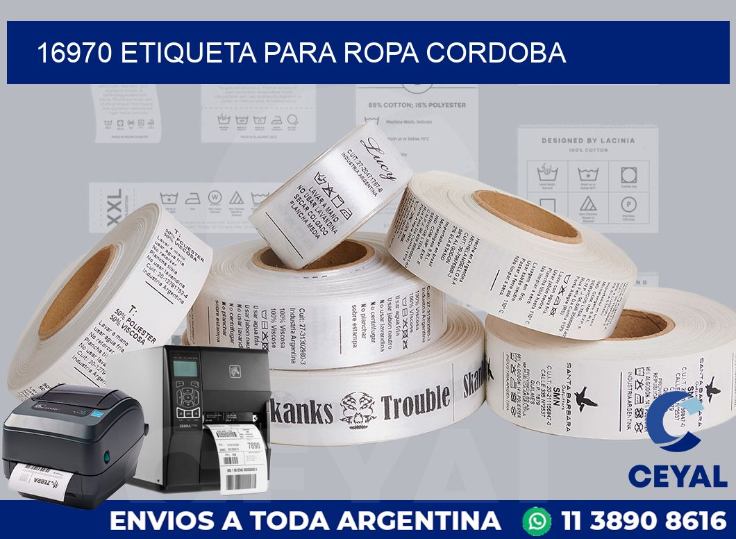 16970 ETIQUETA PARA ROPA CORDOBA