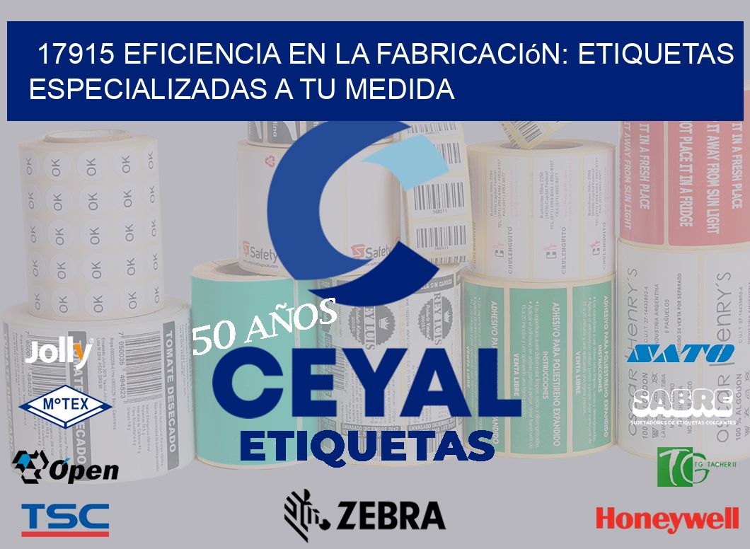 17915 Eficiencia en la Fabricación: Etiquetas Especializadas a tu Medida