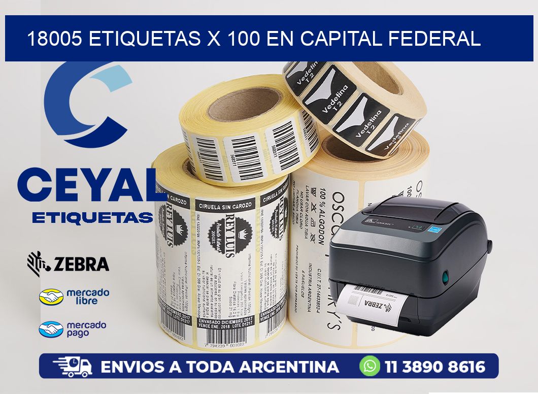 18005 ETIQUETAS X 100 EN CAPITAL FEDERAL