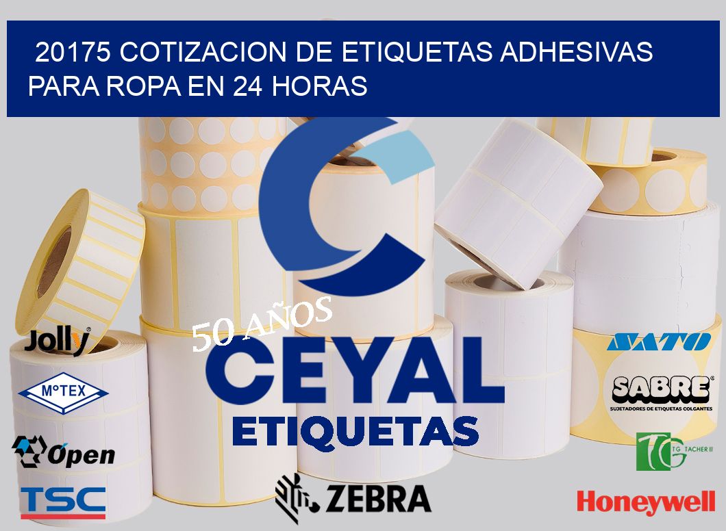 20175 COTIZACION DE ETIQUETAS ADHESIVAS PARA ROPA EN 24 HORAS