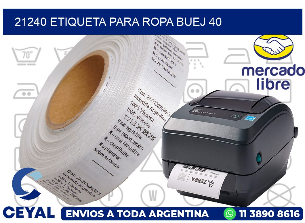 21240 ETIQUETA PARA ROPA BUEJ 40
