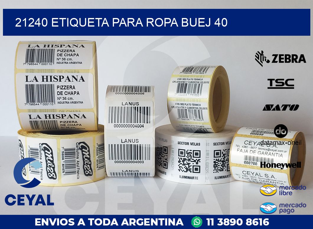21240 ETIQUETA PARA ROPA BUEJ 40