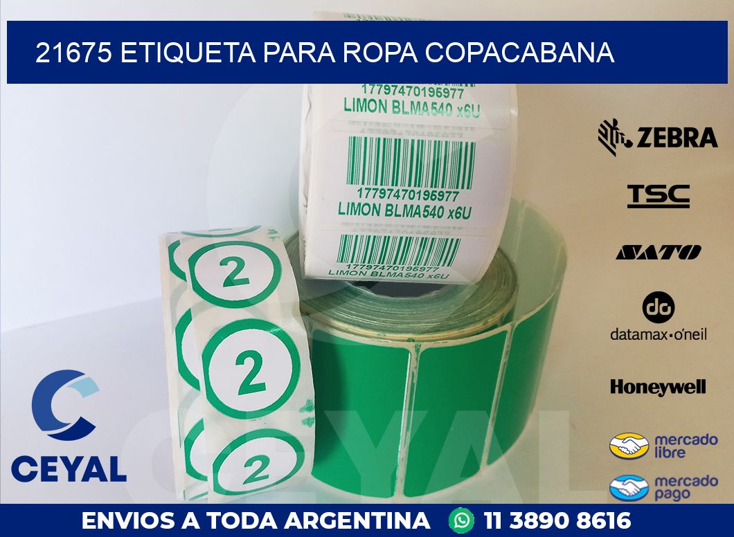21675 ETIQUETA PARA ROPA COPACABANA
