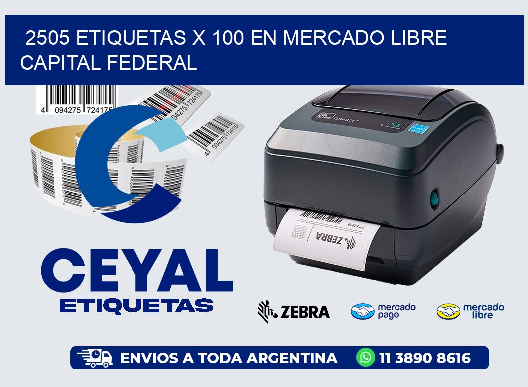 2505 ETIQUETAS X 100 EN MERCADO LIBRE CAPITAL FEDERAL