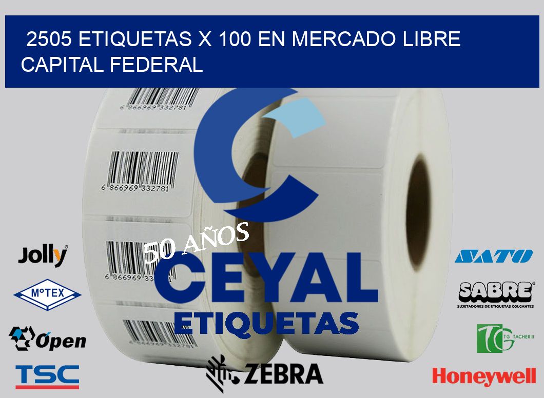 2505 ETIQUETAS X 100 EN MERCADO LIBRE CAPITAL FEDERAL