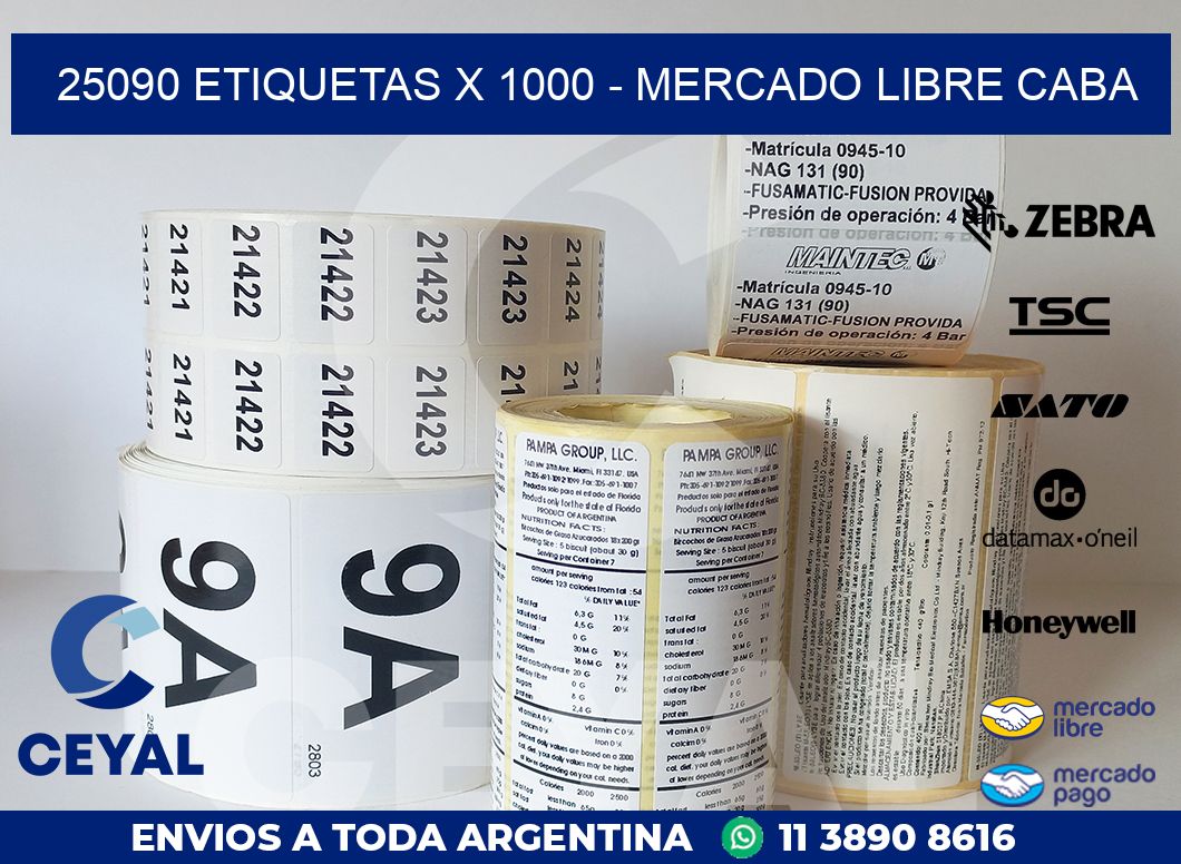 25090 ETIQUETAS X 1000 – MERCADO LIBRE CABA