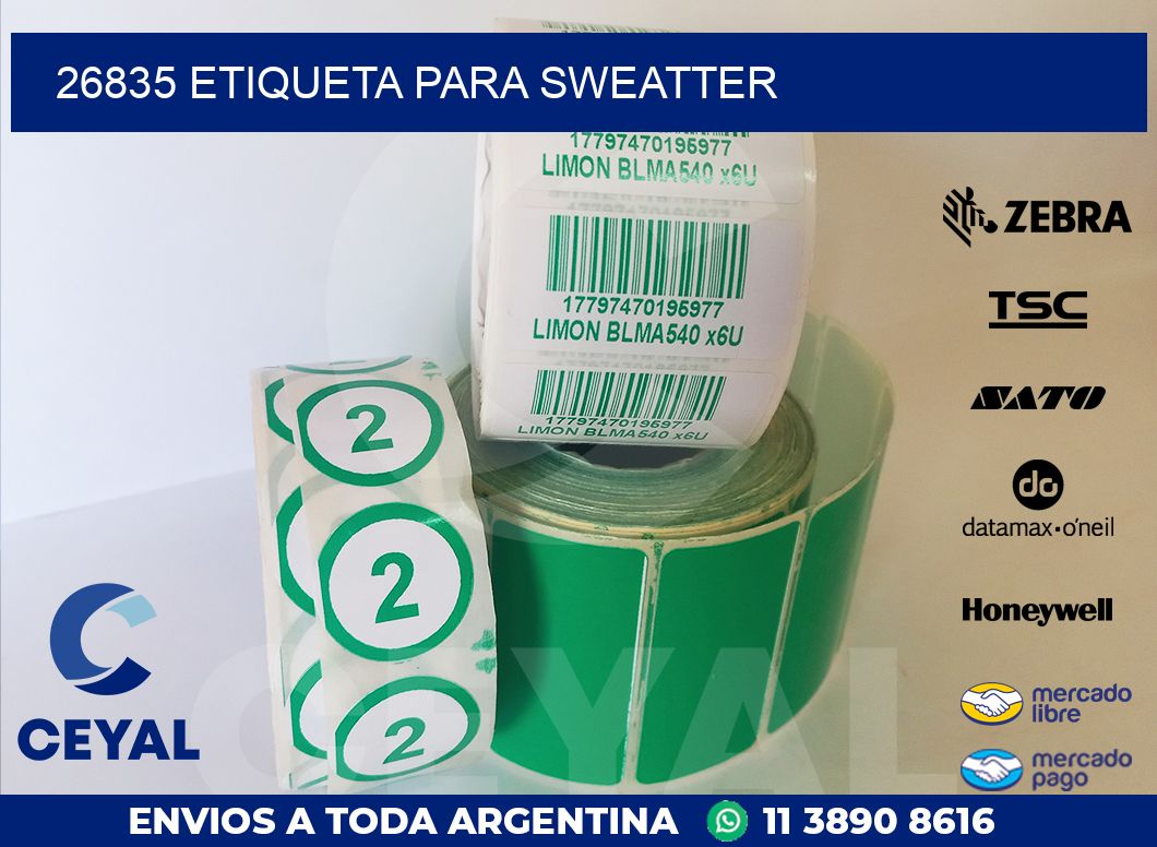 26835 ETIQUETA PARA SWEATTER