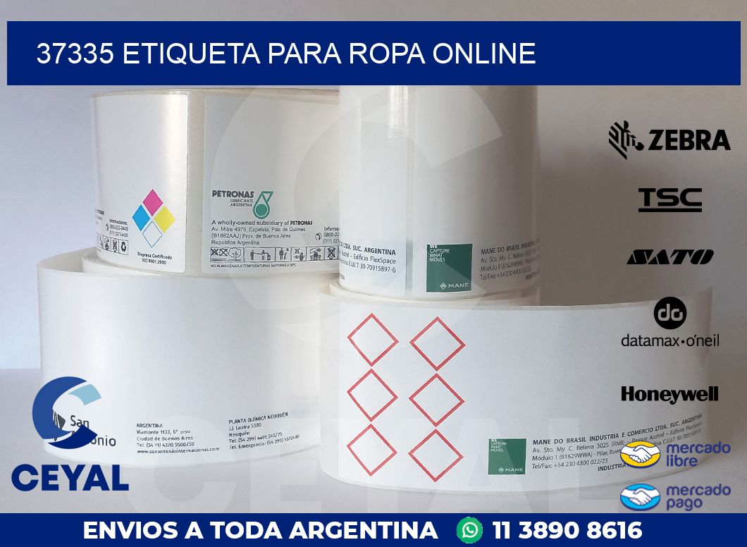 37335 ETIQUETA PARA ROPA ONLINE
