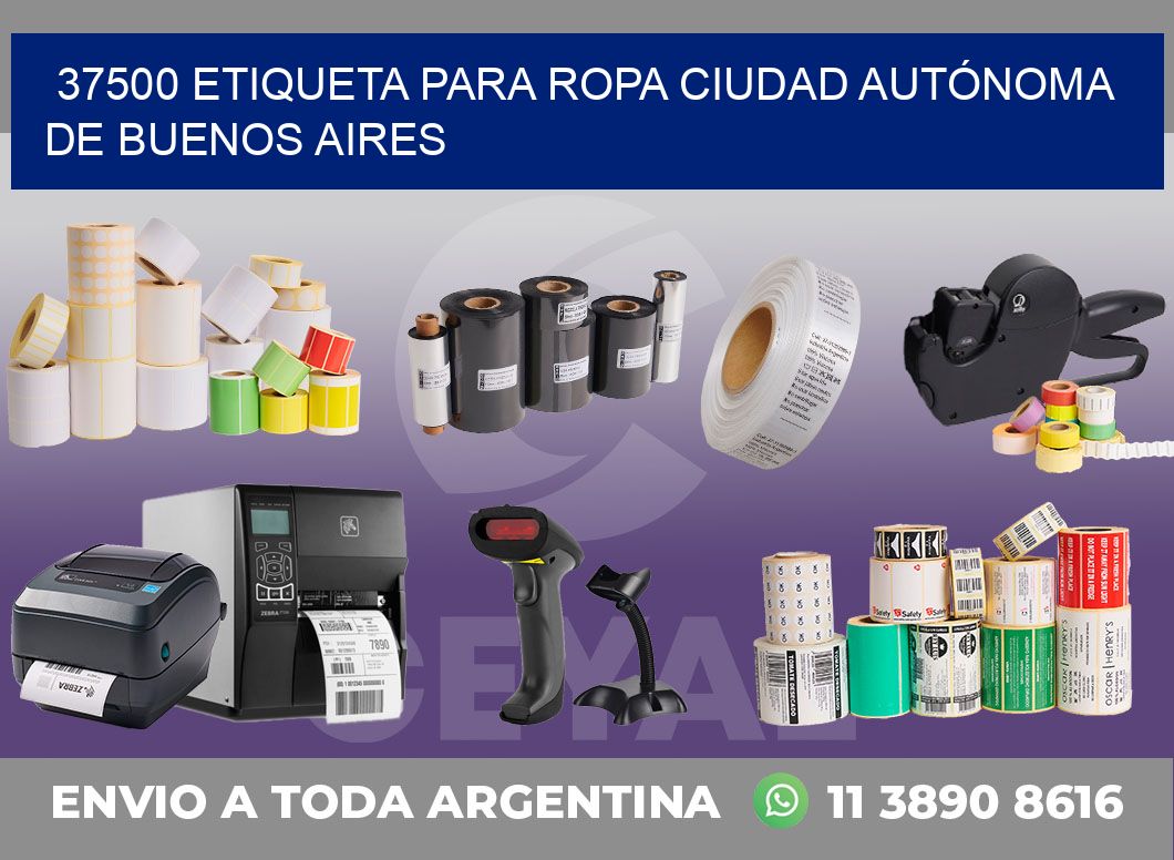 37500 ETIQUETA PARA ROPA CIUDAD AUTÓNOMA DE BUENOS AIRES