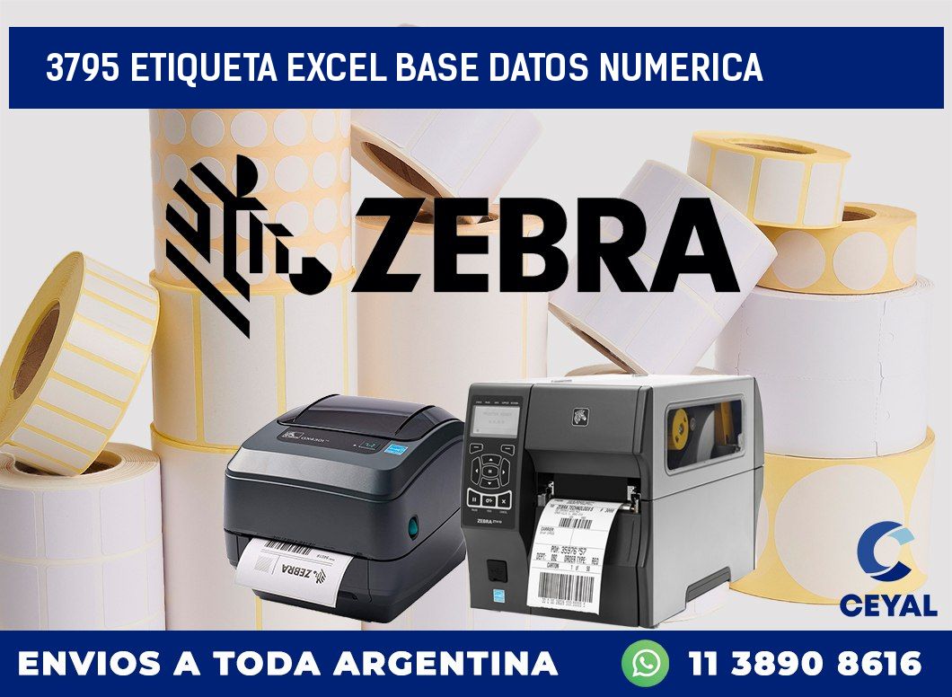 3795 etiqueta excel base datos numerica