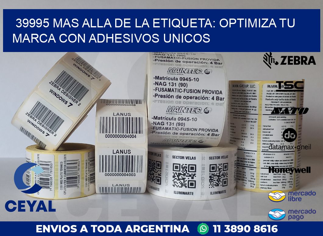 39995 MAS ALLA DE LA ETIQUETA: OPTIMIZA TU MARCA CON ADHESIVOS UNICOS